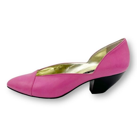 Walter Steiger Hot Barbie Pink Leather Pump Sz 8 - Picture 1 of 16